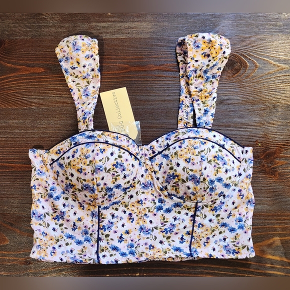 BOG Collecive Floral Corset Top NWT - Picture 8 of 16